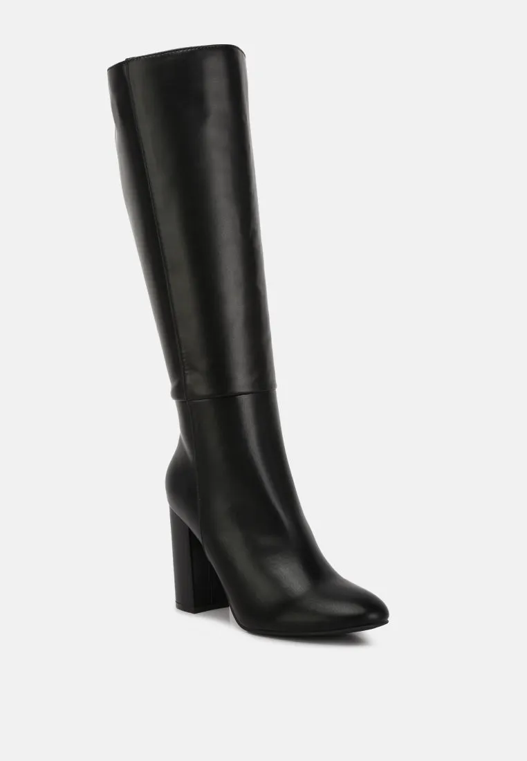 Wilbur Block Heel Calf Length Boots