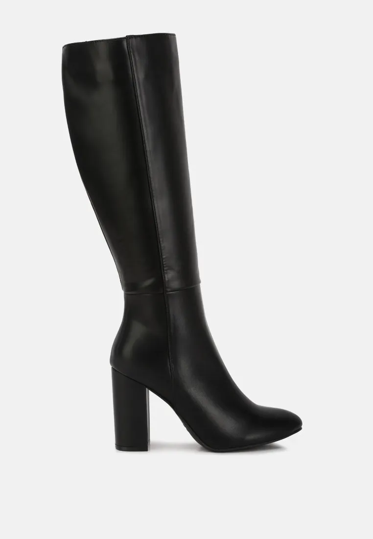 Wilbur Block Heel Calf Length Boots