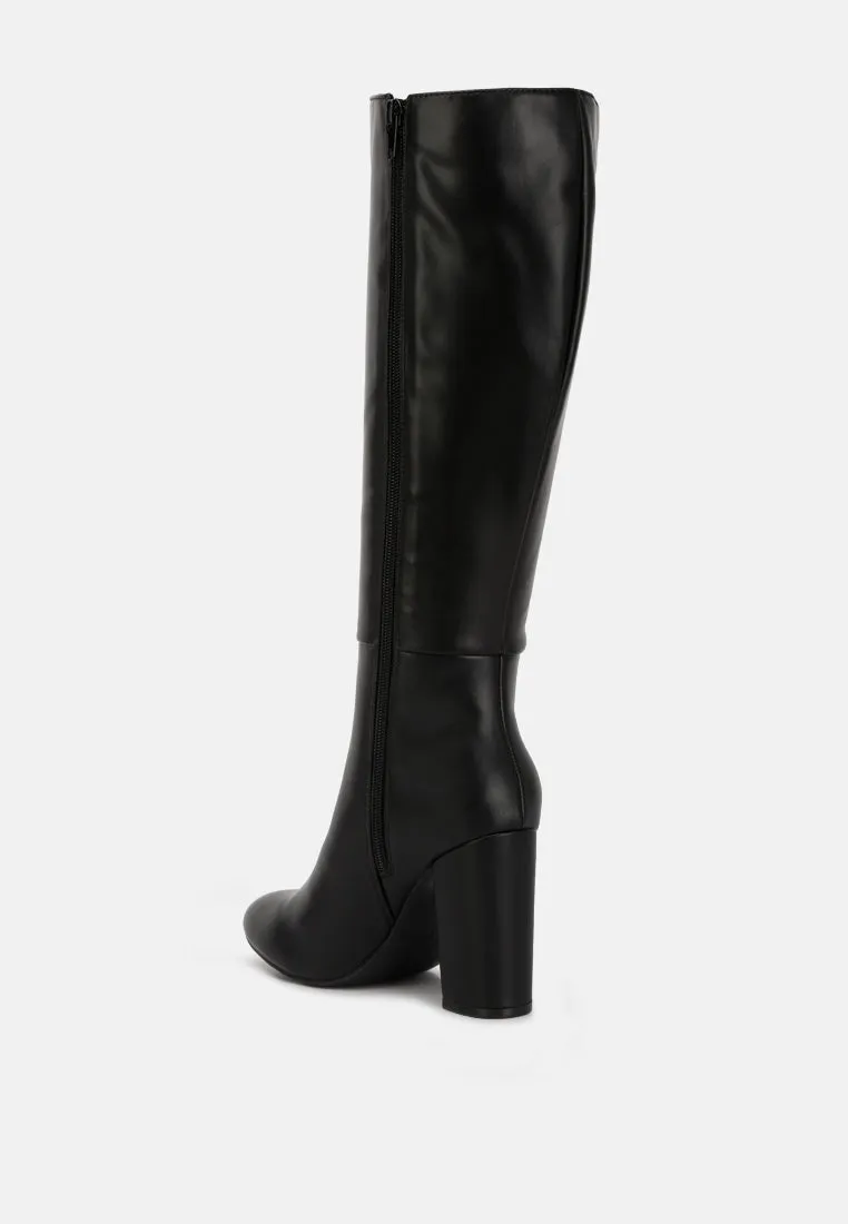 Wilbur Block Heel Calf Length Boots