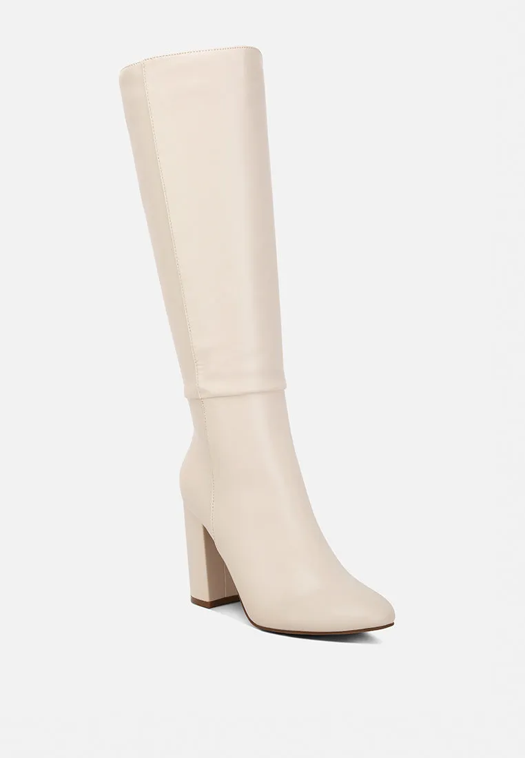 Wilbur Block Heel Calf Length Boots