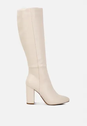 Wilbur Block Heel Calf Length Boots Wilbur Block Heel Calf Length Boots