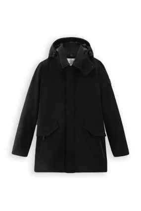 Woolrich Barrow Mac Soft Shell Coat Black Men Woolrich Barrow Mac Soft Shell Coat Black Men